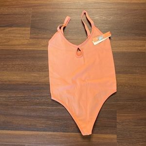 Colsie, girls, L, peach full body swimsuit, NWT